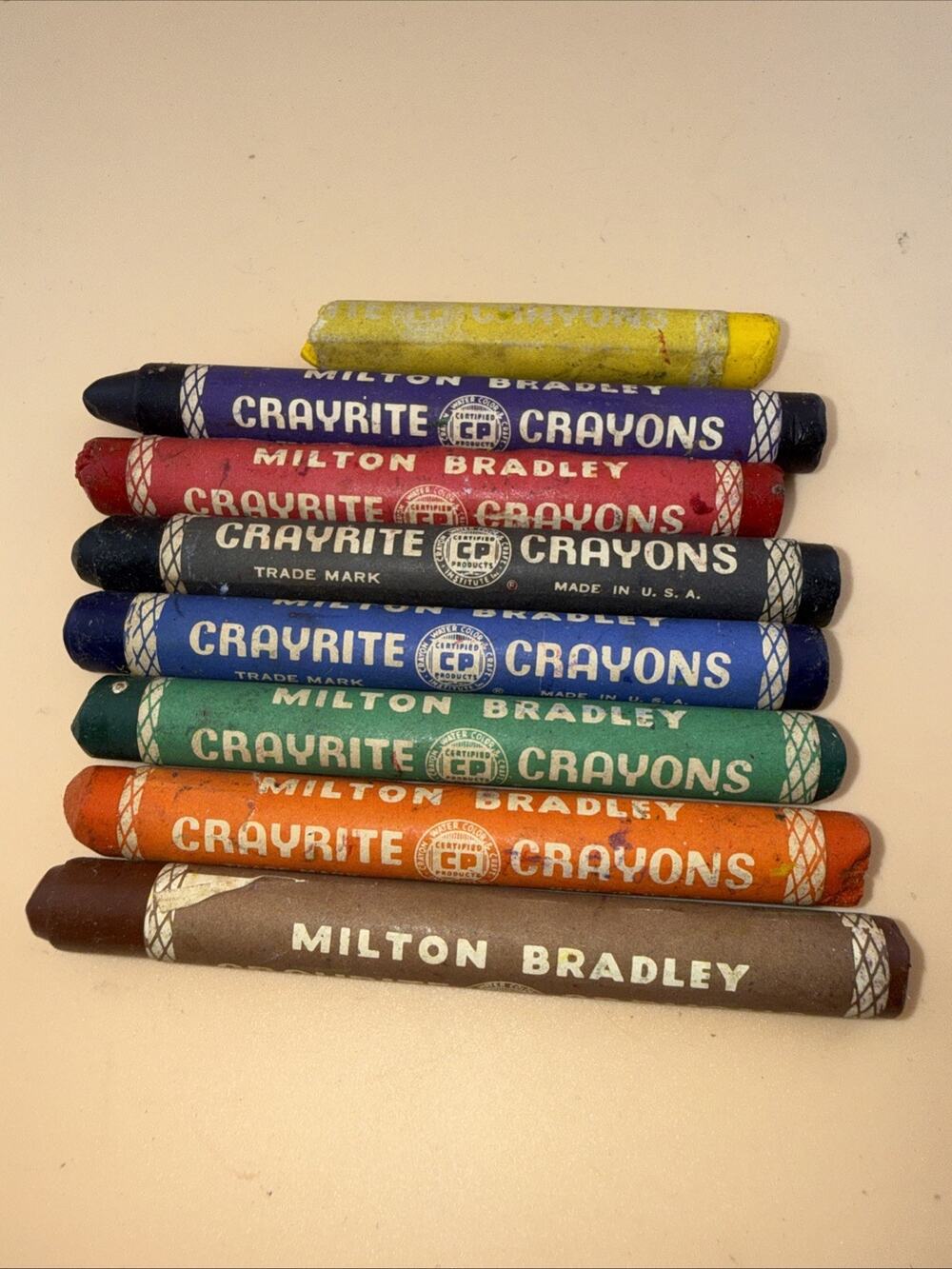 Vintage Crayrite Crayons School Crayons Milton Bradley 8 Crayons